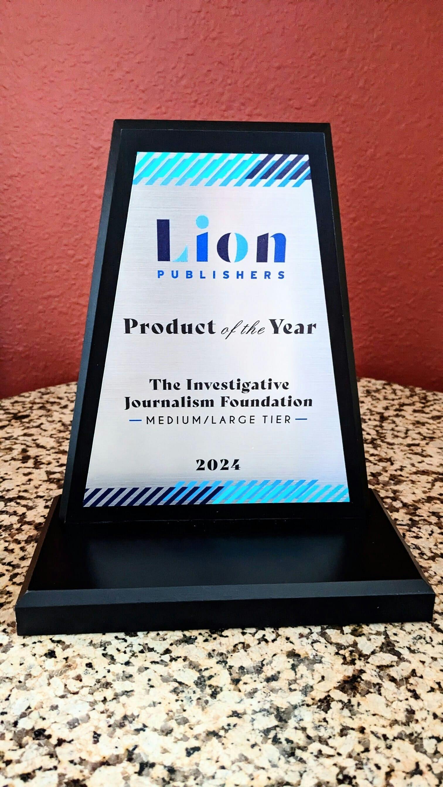 The Lion Product of the Year award.