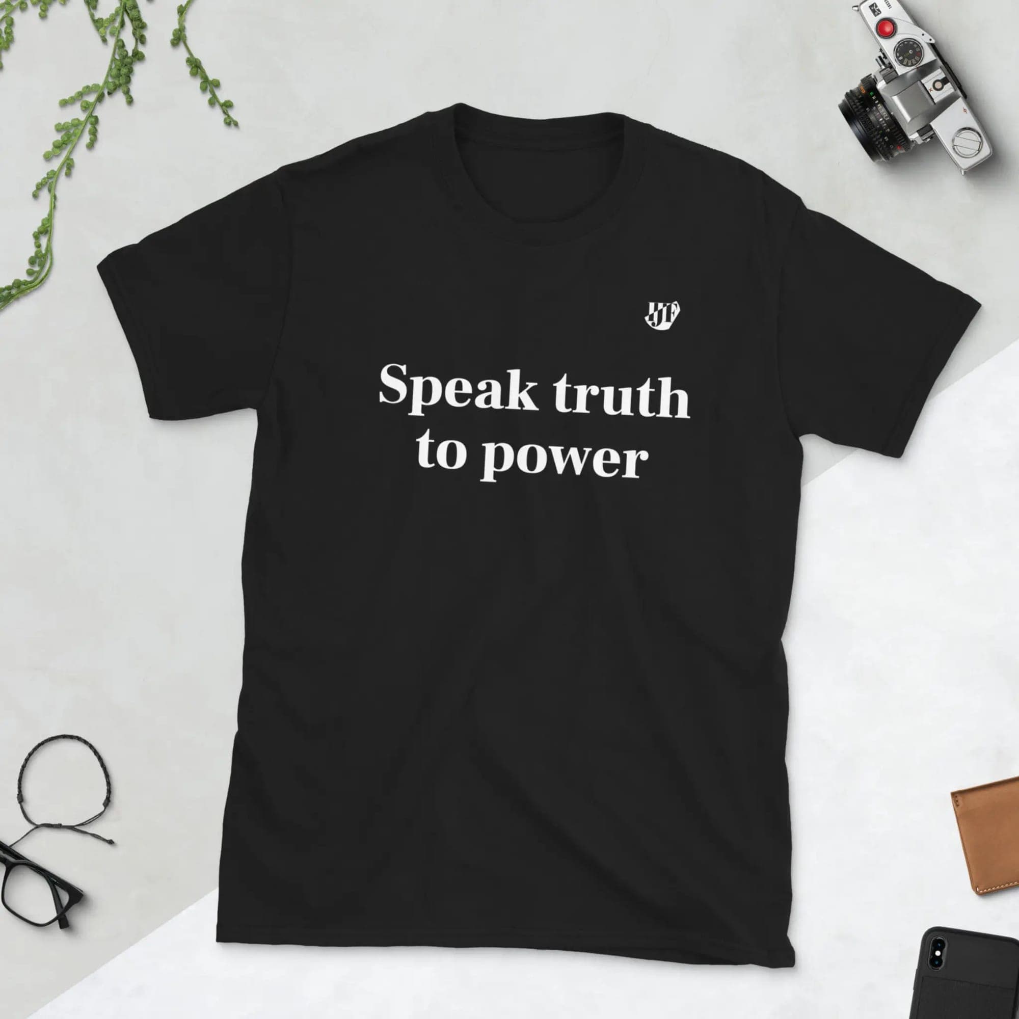 Investigative Journalism Foundation t-shirt.