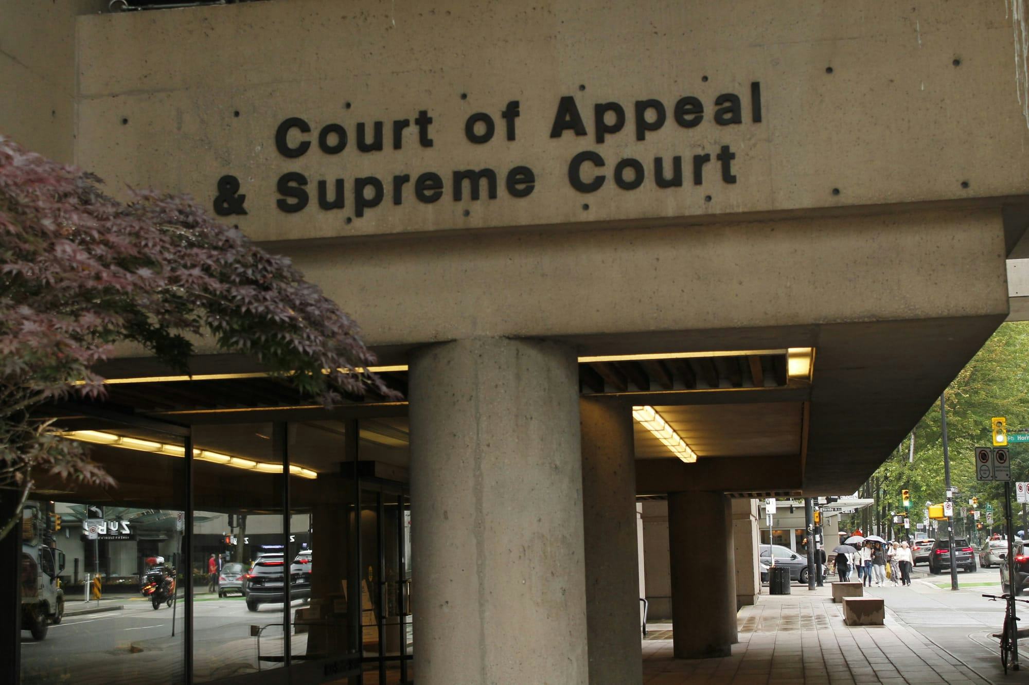 The Court of Appeal and Supreme Court of British Columbia, a large concrete structure in downtown Vancouver.