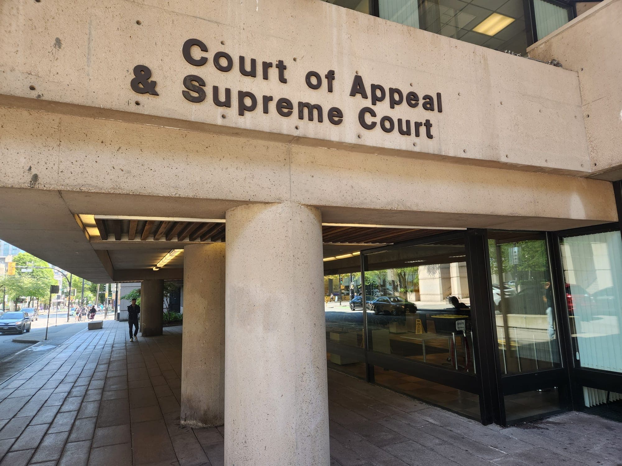 An external view of the B.C. Supreme Court.